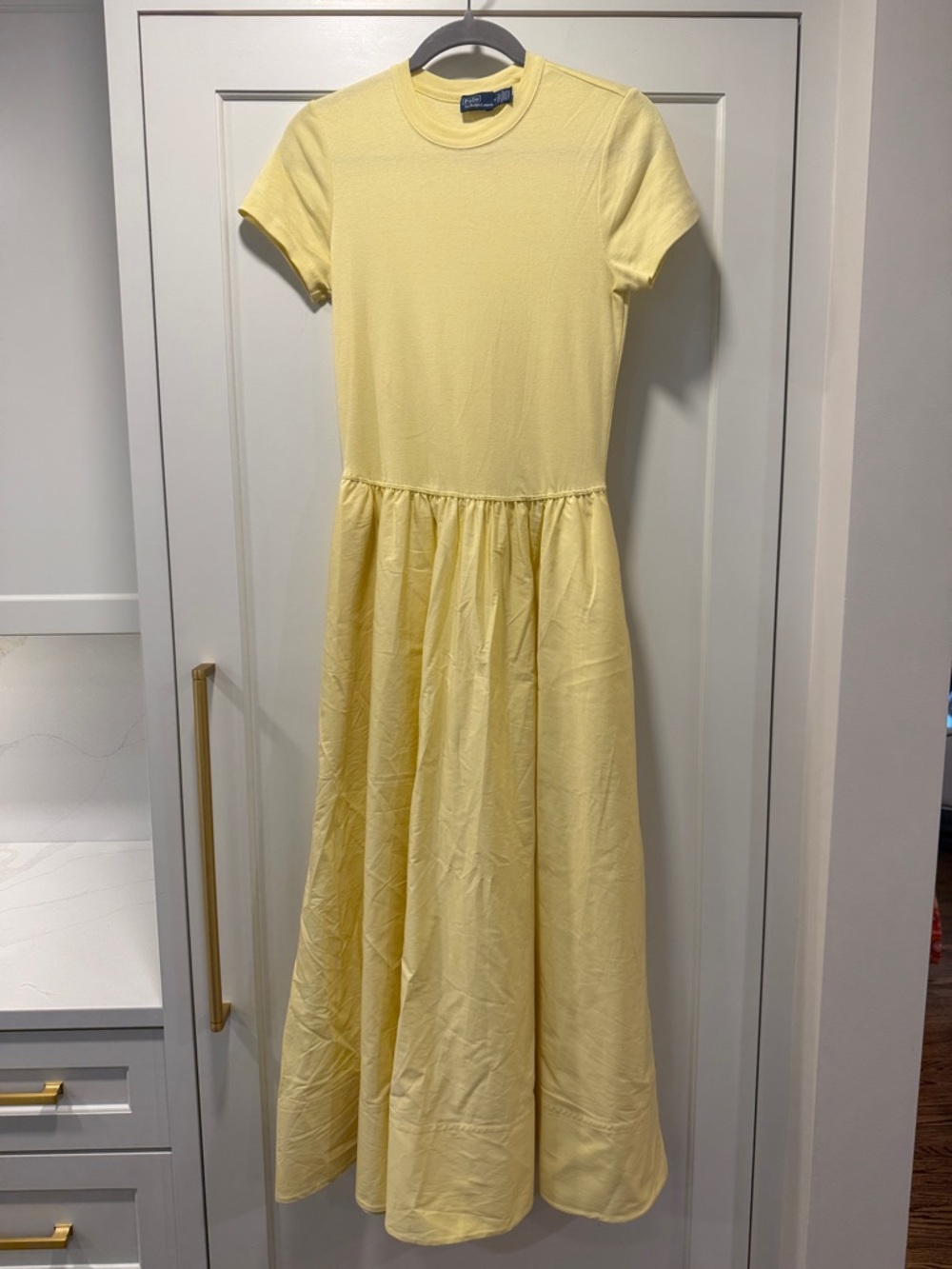 Polo by Ralph Lauren Butter Yellow Short-Sleeve Maxi Dress